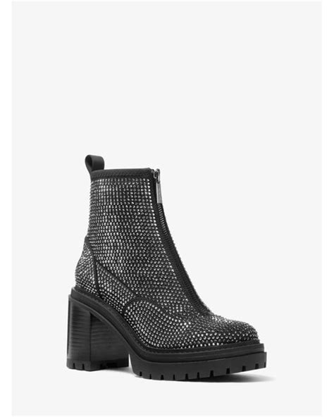 michael kors cyrus|Cyrus Embellished Scuba Ankle Boot .